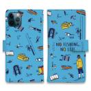 【手帳型】【釣りざんまい】釣りに行く道具_ブルー