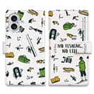 【手帳型】【釣りざんまい】釣りに行く道具_ホワイト