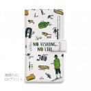 【手帳型】【釣りざんまい】釣りに行く道具_ホワイト