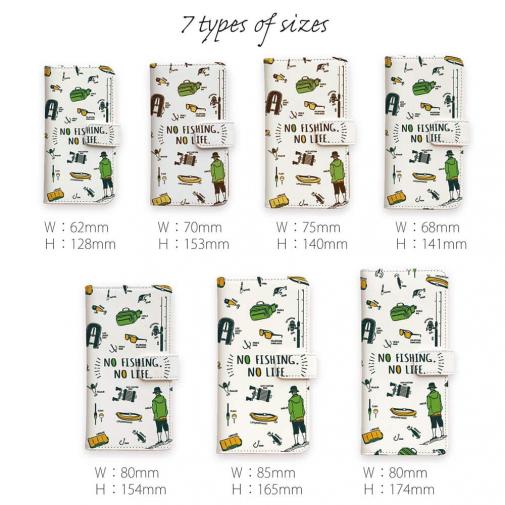 【手帳型】【釣りざんまい】釣りに行く道具_ホワイト