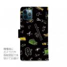 【手帳型】【釣りざんまい】釣りに行く道具_ブラック