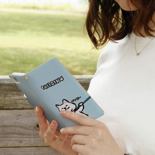 【手帳型】柴犬のイヤだー_白柴(wakat)