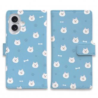 【手帳型】柴犬いっぱい_白柴(wakat)