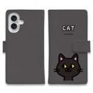 【手帳型】【ワカボンド】WAKAMAKAシリーズ 猫のクロネコニャ