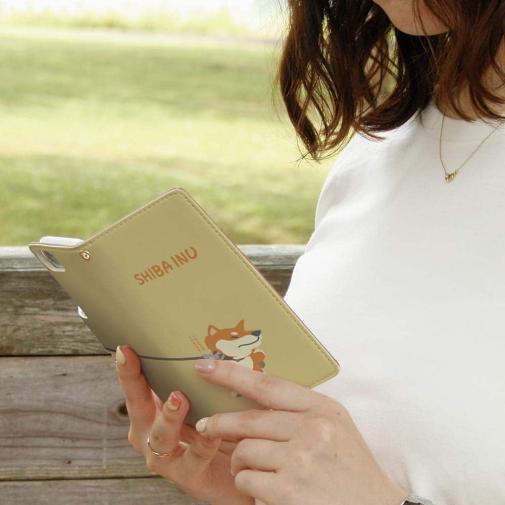 【手帳型】イヤイヤ柴犬_彩色【赤柴】(wakat)