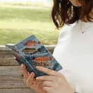 【手帳型】【FISH MAN】ハードロックフィッシュゲーム ブルー