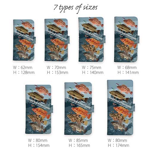 【手帳型】【FISH MAN】ハードロックフィッシュゲーム ブルー