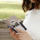 【手帳型】サカナもってワーイなネコ_ハチワレ猫(wakat)