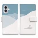 【手帳型】【FISH MAN】山シリーズ「雷鳥／冬のメス　雪大福」