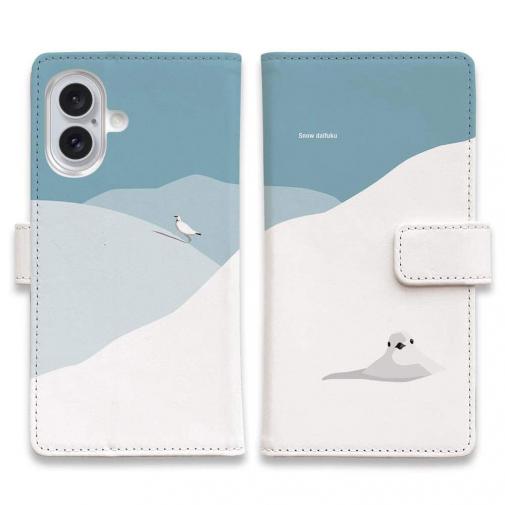 【手帳型】【FISH MAN】山シリーズ「雷鳥/冬のメス 雪大福」