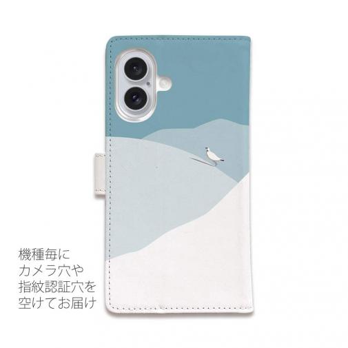 【手帳型】【FISH MAN】山シリーズ「雷鳥／冬のメス　雪大福」