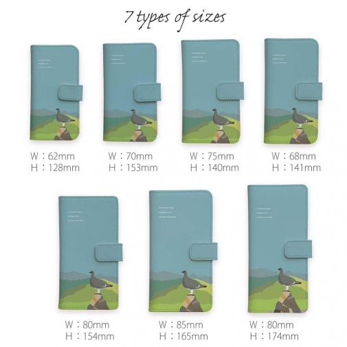 【手帳型】【FISH MAN】山シリーズ「雷鳥／夏のオス・たそがれ」