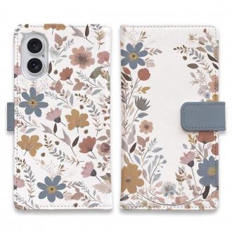 【手帳型】北欧くすみカラーの花