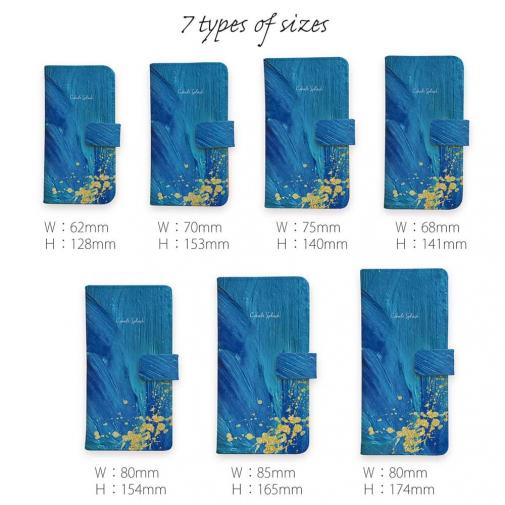 【手帳型】Cobalt Splash