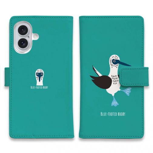 【手帳型】ポップなアオアシカツオドリ(wakat)