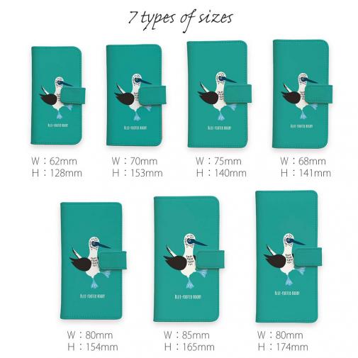 【手帳型】ポップなアオアシカツオドリ(wakat)