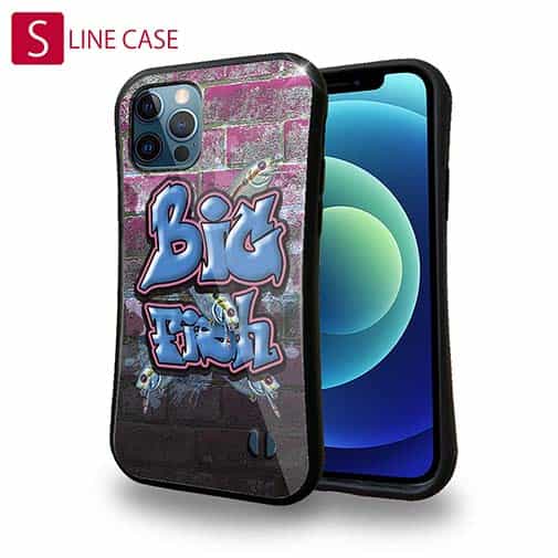 【S-LINE】BIG FISH 壁落書き風　ブルー