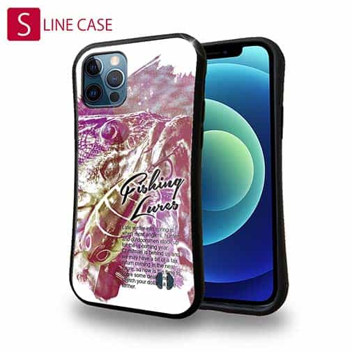 【S-LINE】ブラックバスのバイト　ペイント風　レッド