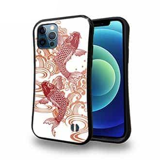 【S-LINE】タトゥー風昇り鯉　レッド&ホワイト