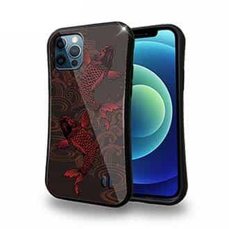 【S-LINE】タトゥー風昇り鯉　レッド&ブラック