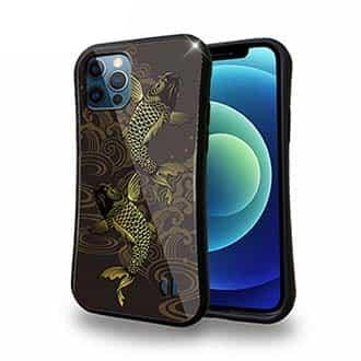 【S-LINE】タトゥー風昇り鯉　ゴールド&ブラック