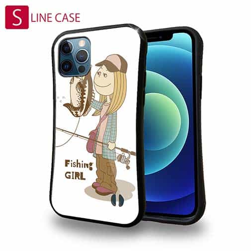 【S-LINE】釣りガール イラスト ブラックバス