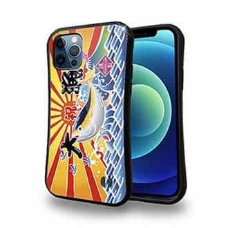 【S-LINE】赤ワイン　大漁旗スマホケース　キハダマグロ