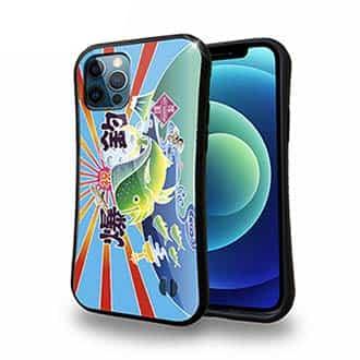 【S-LINE】赤ワイン　大漁旗スマホケース　シイラ