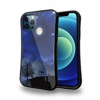 【S-LINE】屋根の上のネコと満月