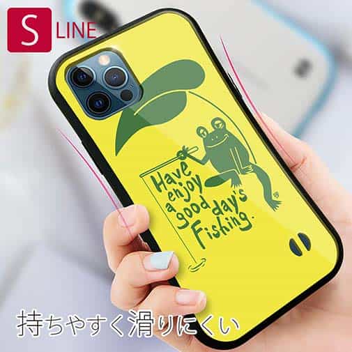 【S-LINE】【釣りざんまい】カエルが釣りをするでケロ_カラフルイエロー