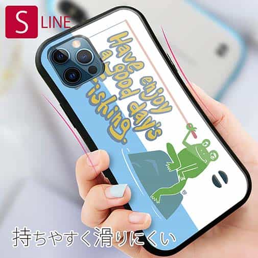 【S-LINE】【釣りざんまい】カエルがノンビリ釣りをするでケロ_カラフルレトロ