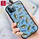 【S-LINE】【釣りざんまい】ドット絵のブラックバスがいっぱい_カラフルスカイブルー