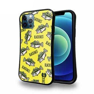 【S-LINE】【釣りざんまい】ドット絵のブラックバスがいっぱい_カラフルイエロー