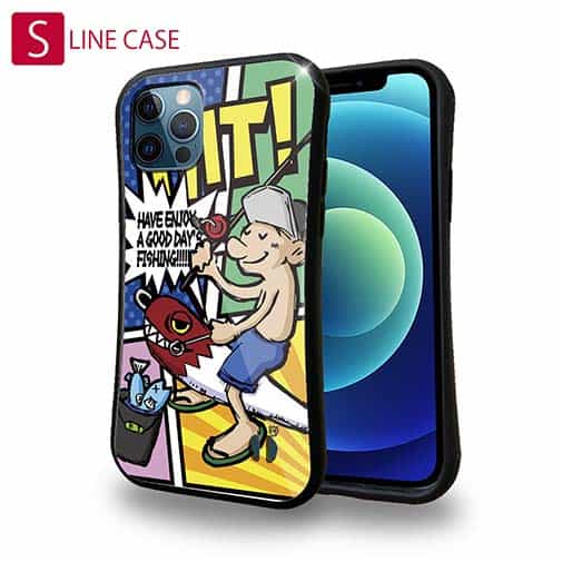 【S-LINE】【釣りざんまい】ルアーに乗ったアングラー_アメコミ風