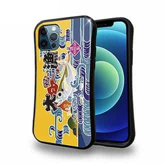 【S-LINE】赤ワイン　大漁旗スマホケース　マアジ