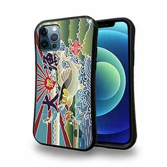 【S-LINE】赤ワイン　大漁旗スマホケース　鮎（アユ）