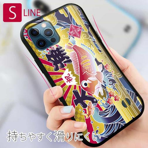 【S-LINE】赤ワイン　大漁旗スマホケース　アマダイ