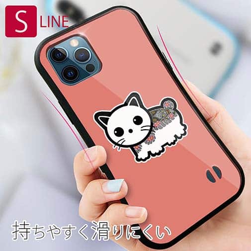 【S-LINE】【彫姫】TATTOO HURTS 猫（ピンク）　和彫りデザイン