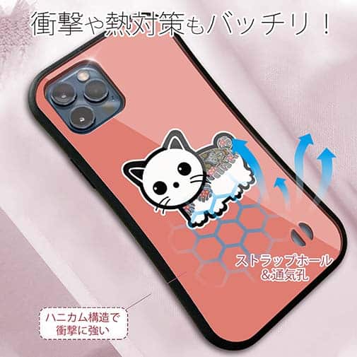 【S-LINE】【彫姫】TATTOO HURTS 猫（ピンク）　和彫りデザイン