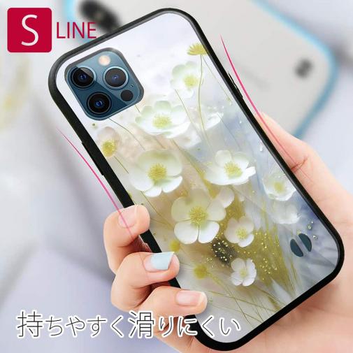 【S-LINE】オイルペイント 黄色と青の花畑