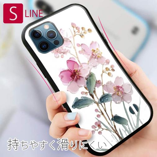 【S-LINE】日本の花画風 ピンク