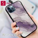 【S-LINE】くすみカラーマーブル調 パープル＆ゴールド