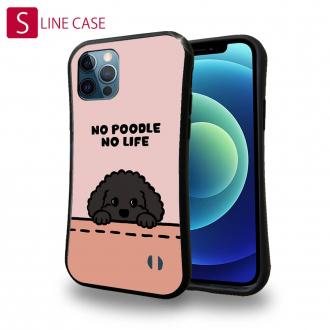 【S-LINE】何か気になるプードル_ブラック(wakat)