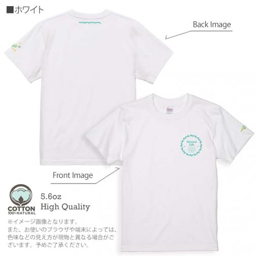 【Tシャツ】3箇所プリント ナチュラルブルー 5.6oz Cotton:100%