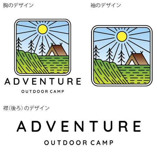 【Tシャツ】3箇所プリント キャンプ&アウトドア02 5.6oz Cotton:100%