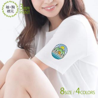 【Tシャツ】3箇所プリント キャンプ&アウトドア03 5.6oz Cotton:100%