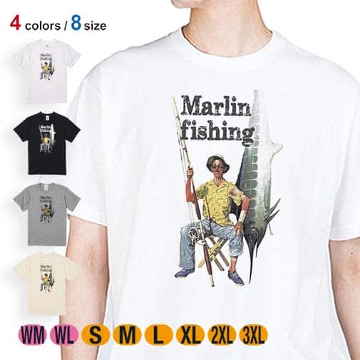 【Tシャツ】カジキ釣り 5.6oz Cotton:100%