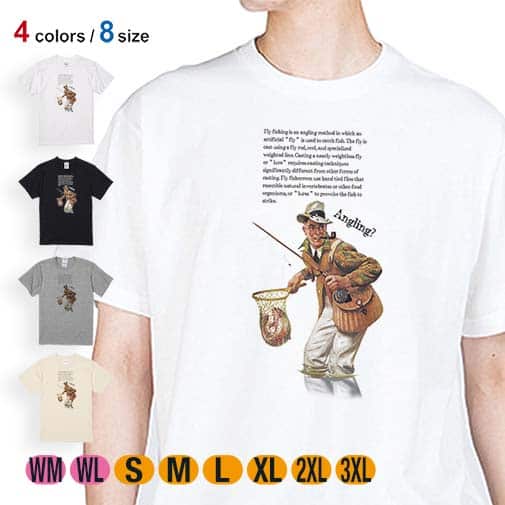 【Tシャツ】フライフィッシング 5.6oz Cotton:100%