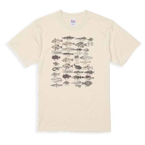 【Tシャツ】魚図鑑　1890年版 5.6oz Cotton:100%