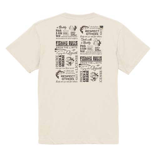 【Tシャツ】FISHING RULES 5.6oz Cotton:100%